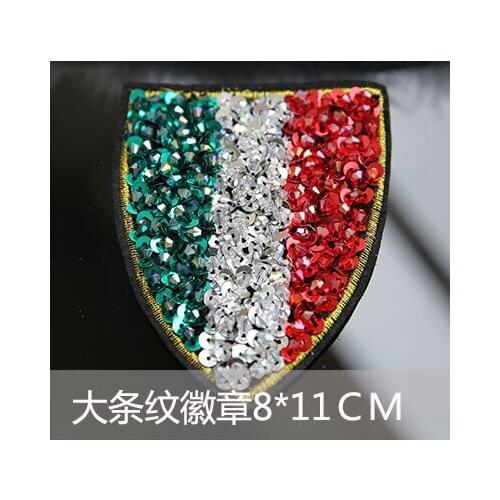 Badge sequins patches applique patches for clothing sewing on bordados embroidered patches toppe parches para la ropa