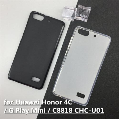 Official Original Silicone Full Funda Case for Huawei Honor 4C / G Play Mini / C8818 CHC-U01 Phone Back Cover Cases Para Black