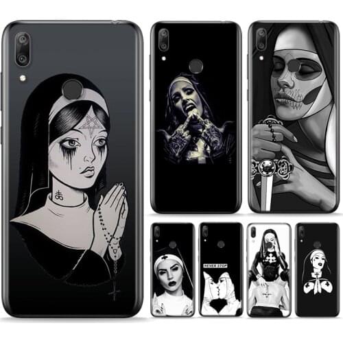 Sister Style Nun Sexy Girl Silicone Cover For Huawei P Smart 2021 2020 Z S Plus Mate 30 20 10 Pro Lite 2019 2018 Phone Case