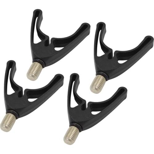 4Pcs Black Plastic Bracket Head Sea Pole Pole Fork Accessories M3/8 Rod Holder Brackets Head Fishing Tool