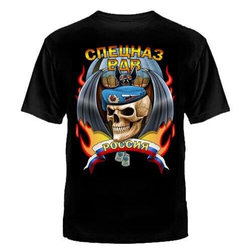 T-shirt Russian T-Shirts russia putin military Men Clothing army SKULL airborne