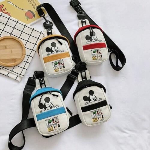 The New Mickey Mouse Messenger Bag Student Travel Change Storage Bag for Use Over Six Years Old Fashion Canvas Bag