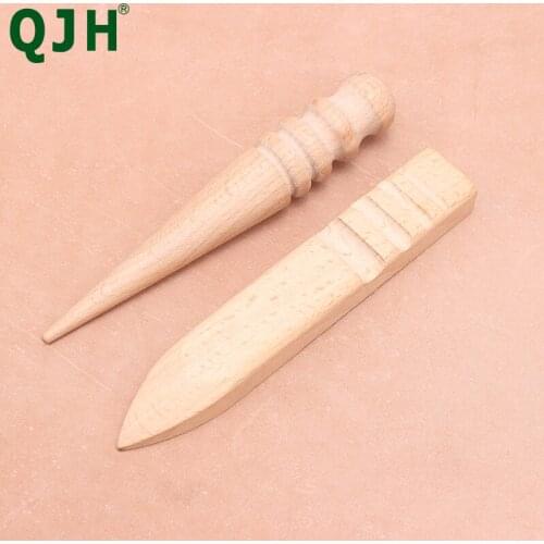Leather Edges Slicker Polishing Tools Round Wood Leather Edge Craft Tool DIY Grinding Burnishing Polished Rod Leather Supplies