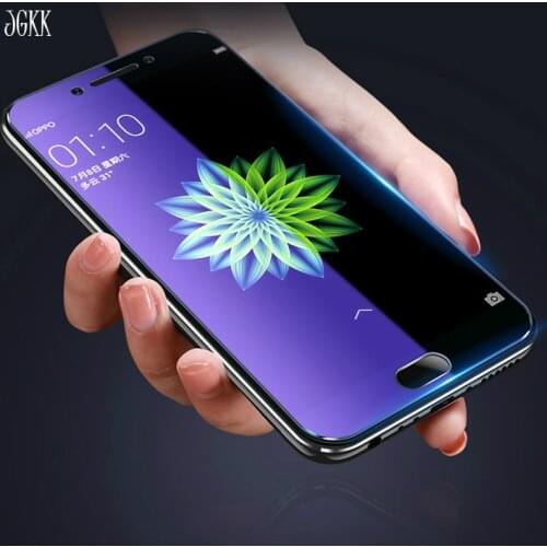JGKK For OPPO F5 F7 R15 Pro R11 R11S R9 9S Plus A73 A77 A83 A1 Anti-blue Light Tempered Glass Screen Protector Protective Film