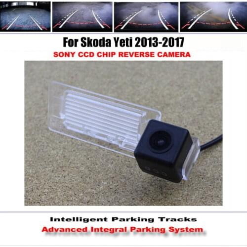 Car Reverse Parking Backup Camera For Skoda Yeti 2013-2017 Rear View Dynamic Guidance Tracks Intelligentized CAM