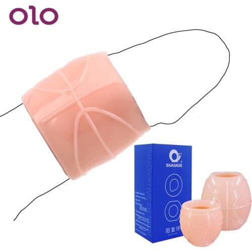 OLO 2 Pieces/Set Penis Ring Foreskin Correction Cock Ring Delay Ejaculation Time Delay Male Chastity Device Sex Toys For Men