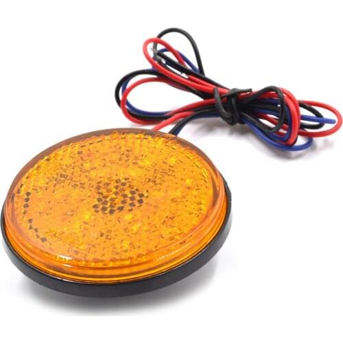 JAER Round Rectangle Brake Warning Lights Motorcycle Reflector Taillight Turn Signal Light Lamp LED Car ATV Reflectors Truck