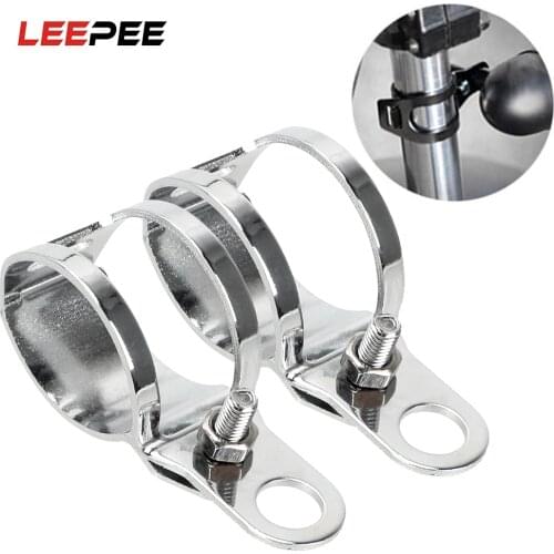 LEEPEE 1 pair Motorcycle Signal Light Brackets Metal Moto Turn Light Mount Bracket For 27-31mm Front Fork Diameter Universal