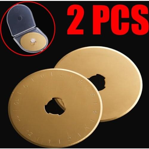 2pcs Titanium Rotary Cutter Blades 45mm Fabric Paper Cutter Blades Quilting Sewing Crafts Leather Paper Circular Knife