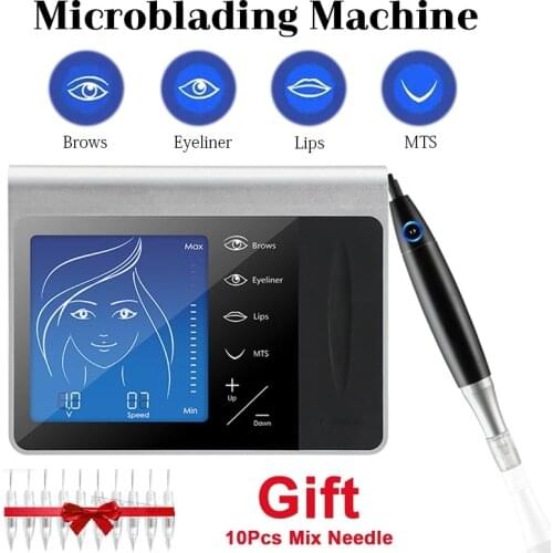Microblading Charme Princesse Tattoo Machine Dermographe Maquillage tattoo Pen kit Touch Screen Digital LCD Control Panel Device
