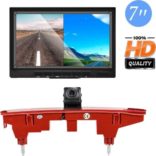 Misayaee HD 720P 3rd Brake Light backup Camera (E9) for Berlingo,Partner II,Citroen Berlingo Peugeot Partner + 7'' Monitor