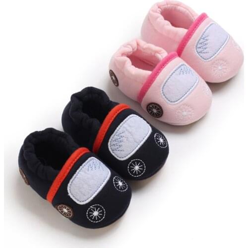 Newborn Baby Girl Boy Shoes Soft Sole Cartoon Anti-slip Shoes Comfortable Cotton Toddler Baby Shoes Baby First Walk