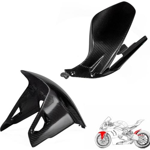 For Ducati V4 / V4S Panigale 100% Carbon Fiber Front Fender Rear Hugger Glossy