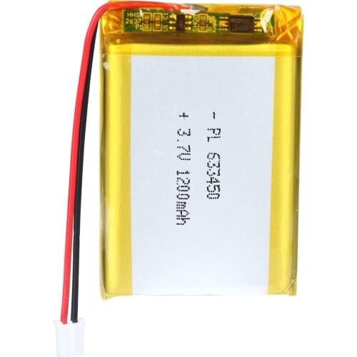 Mejuew 3.7V 1200mAh 633450 Rechargeable Lipo Battery with JST Connector