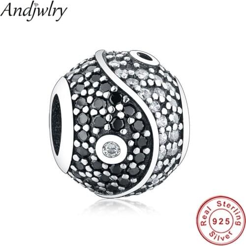 Fit Pandora Charms Bracelets Silver 925 Original Charms DIY Berloque 925 Sliver DIY Jewelry Tai Chi Charms Beads