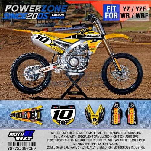 PowerZone Customized Team Graphics Backgrounds Decals 3M Custom Stickers For YAMAHA YZF250FX 14-18 YFZ 19 YZF450 14-17 18-19 069