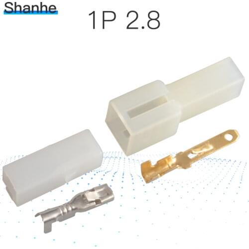 2.8mm connector 1P 1 pin Electrical 2.8 Connector Kits Male Female socket plug for Motorcycle Motorbike Car
