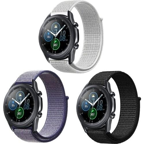 22mm Soft Nylon Watch Bands for Samsung Galaxy Watch 46mm/Gear S3 Frontier/Classic, Sport Strap Wristband Replacement Bracelet