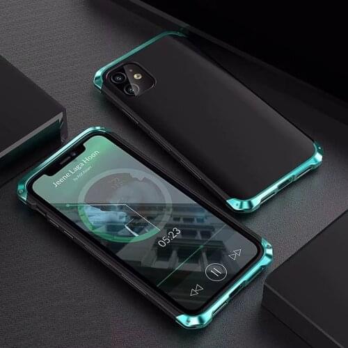 For Iphone 11 Pro Max Case Cover Luxury Slim Metal Aluminum Alloy Hard Matte Pc Hybrid Armor Shockproof Back Cover Phone Case