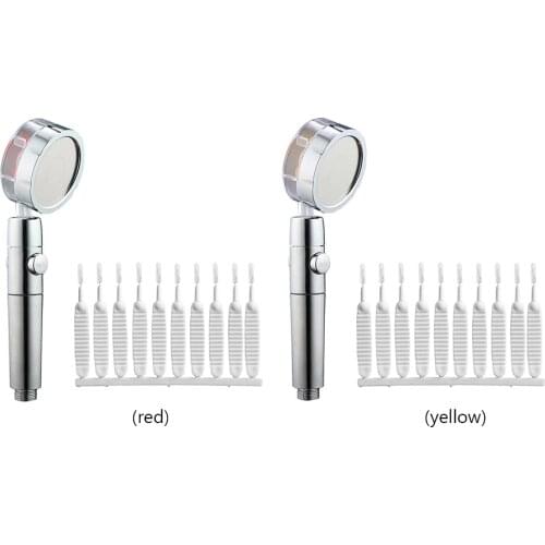 High Pressure Booster Handheld Shower Water Saving Rotary Spray Head Massage SPA Nozzle Cleaning Brush Bathroom Accessory#22