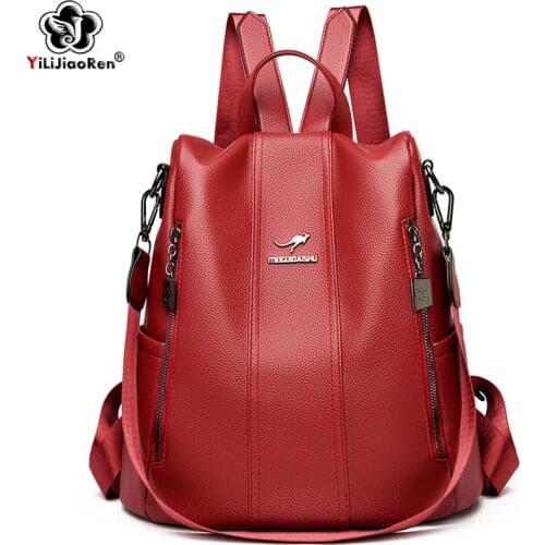 Fashion Women Backpack Purse Soft Leather Backpacks Women Shoulder Bags Large Backpack for Teenage Girl Travel Bag Girls Bagpack