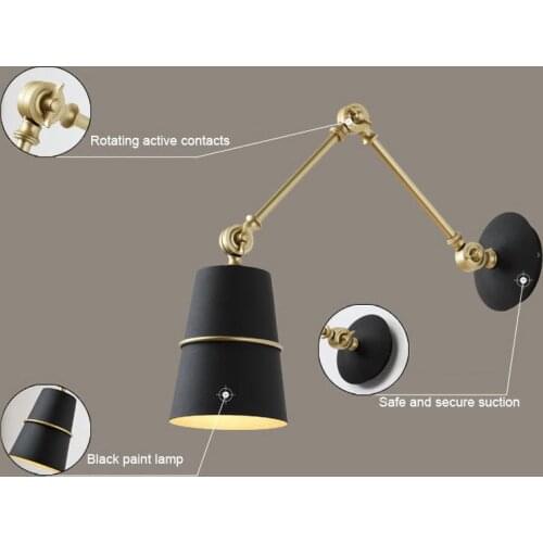 LED Interior Wall Lamp Post Modern Study Wall Lamp Personality Simple Restaurant Lamp Decoration Desk Bedside Shrink Wall Lamp