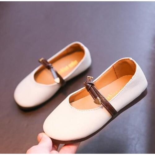 Shorha 2019 PU black little girl dancing shoes white child Pink girls school shoes yellow,princess shoes for girls