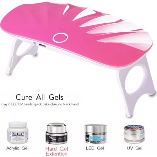 9W/6W UV Lamp Nail Dryer Mini Portable LED Nail Lamp for Gel Varnish Fast Dry Manicure Machine Mini USB Connector Nail Tools