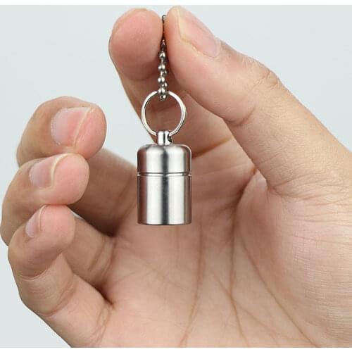 Mini Waterproof Pill Case Titanium Sealed Medicine Tablets Storage Box Organizer Drug Container Outdoor Travel First Aid Tool