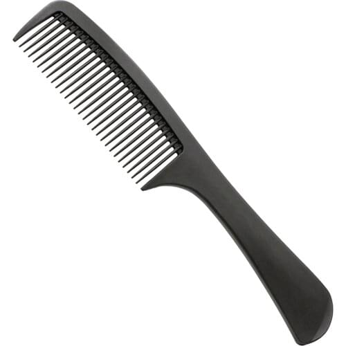 1 Piece Professional Black Carbon Comb Anti-static Hairdressing Cutting Comb Carbon Handle Flat Head Barber Comb For Men Haircut