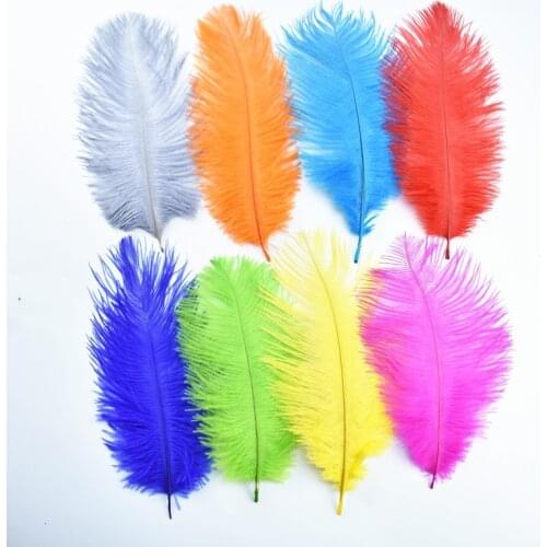 10pcs/lot Natural Ostrich Feather 20-25cm/8-10" White Feathers Ostrich Plumes Feathers for Crafts Wedding Feathers Decoration