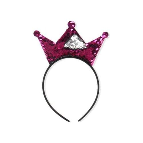 100pcs/lot fedex fast fashion style children sequin crown headband girl patchwork crown hairband party headwear