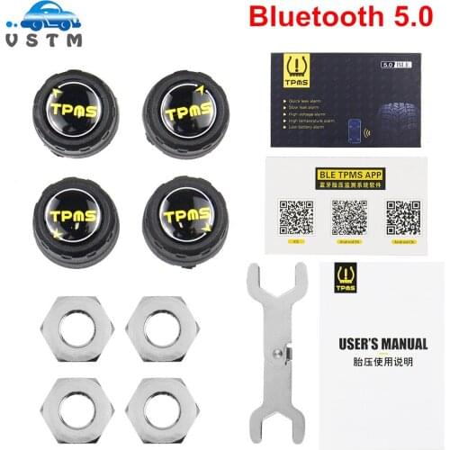 2020 Newest High Quality Car Bluetooth 5.0 TPMS Monitor Alarm System Tire Pressure Sensor For Andriod IOS