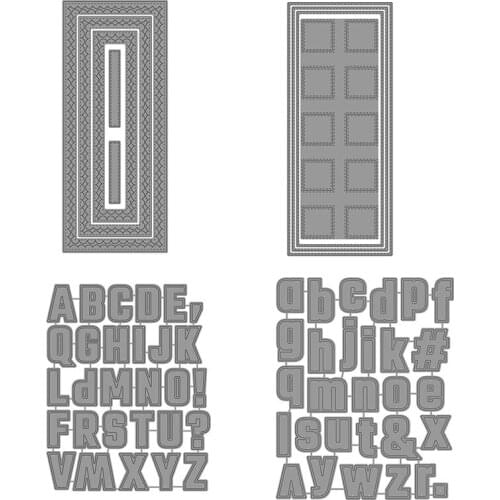 Alphabets Double Scallops Metal Cutting Dies For Scrapbooking Craft Die Cut Card Making Embossing Stencil Photo Album Designs