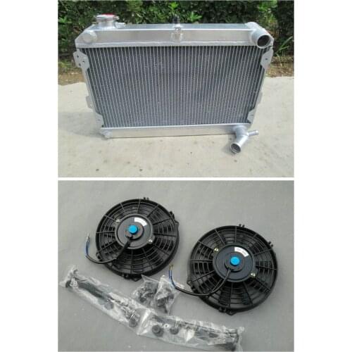 For MAZDA RX7 RX-7 SA/FB S1/S2/S3 79-85 80 81 82 83 84 3 ROW 56MM Aluminum Radiator+Fans