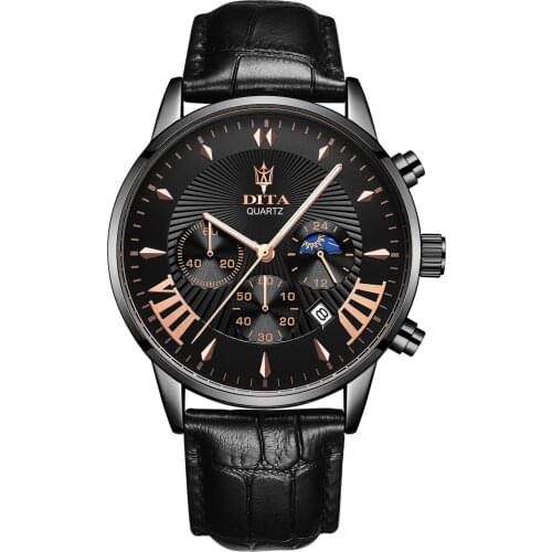 Casual Sport Watches for Men Top Brand Luxury Designer Leather Wrist Watch Man Quartz Watch Fashion Chronograph Wristwatch