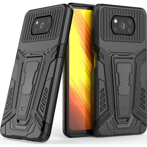 For Xiaomi Poco X3 Pro Case Chariot Bracket Rubber Armor Bracket Cover For Xiaomi Poco X3 Pro Cover for Poco X3 NFC Poco M3 Pro