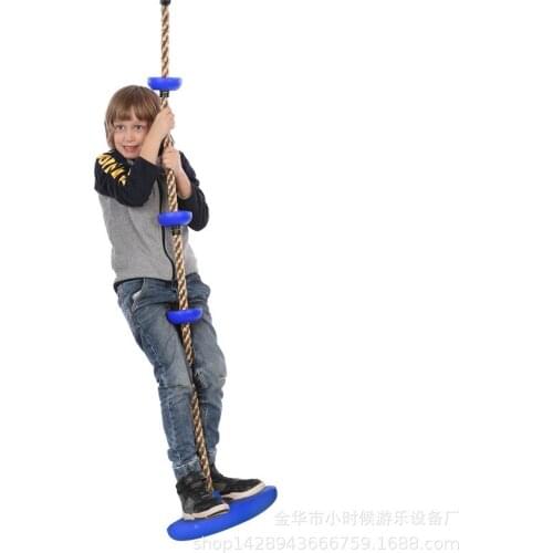 Indoor Outdoor Playgrounds Children Play On Swing Funny Climb The Bottom Big Swing Size Disc Climbing Rope