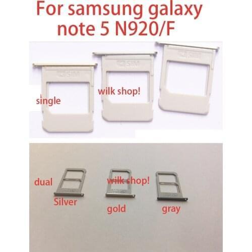Dual SIM/ Single SIM Note 5 Card Reader Holder Sim Tray for Samsung Galaxy Note 5 Note 5 N920 N920F Sim Card Slot Tray Holder