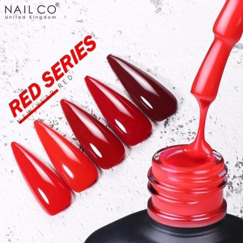 NAILCO Red Series Gel Nail Polish For Nails Manicure Varnish Base Top Coat UV LED Gel Art Varnishs Lacque Liquid