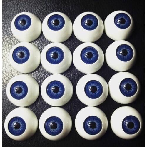 20Pcs (10Pairs) 22mm Doll Eyeballs Acrylic Half Round BJD Doll Eyes Reborn Blue Color Doll Eyes for Toys Accessories,TR22
