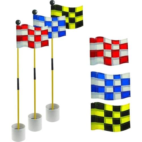 Golf Putting Green Flagstick Cup Flag Stick Pole Hole Backyard Supplies