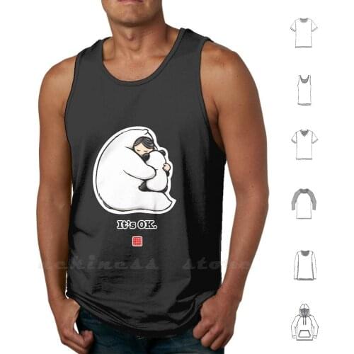 Its Ok Tank Tops Vest Sleeveless Panda Polar Bear Hug Ok