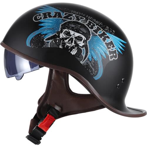 Motor Helmet Retro Motorcycle Helmet Moto Helmet Scooter Vintage Half Face Biker Motorbike Crash Moto Helmet Casco Moto