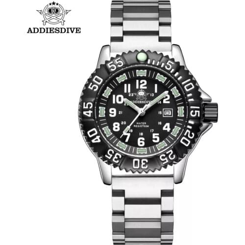 Addies Military watch Mens Fashion Watch NATO Nylon Luminous Sports Watch Unidirectional Rotating Bezel Waterproof Quartz Watch