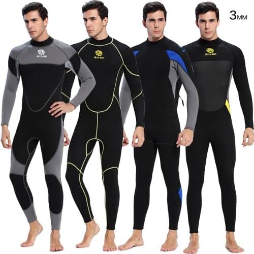 Wetsuit men 3mm neoprene Wetsuits Scuba diving suit deep spearfishing surfing full body one-piece suit winter thermal swimsuit