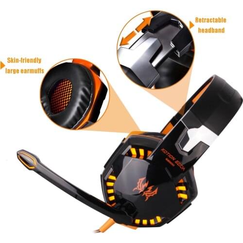 For Computer PS4 Xbox Game Headphones Gaming Headsets Bass Stereo Over-Head Earphone Casque PC Laptop Microphone Wired Headset