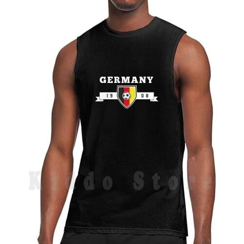 Germany Football Fan Tank Tops Vest 100% Cotton Germany Deutschland Football Calcio Soccer Player Nationalelf