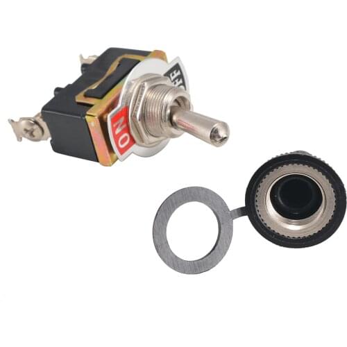 5pcs Heavy Duty Durable Toggle Switch Mayitr Interruptor 2 Pin ON OFF Rocker SPST Switch Waterproof Boot SPST Switch 15A 250V