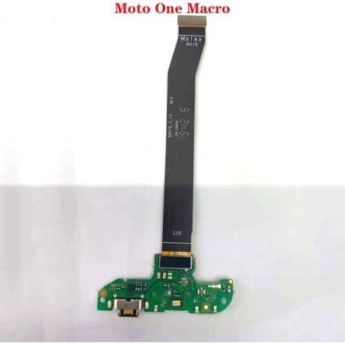 Motherboard connection flex cable USB charging charger port boad flex cable microphone for Motorola One Macro